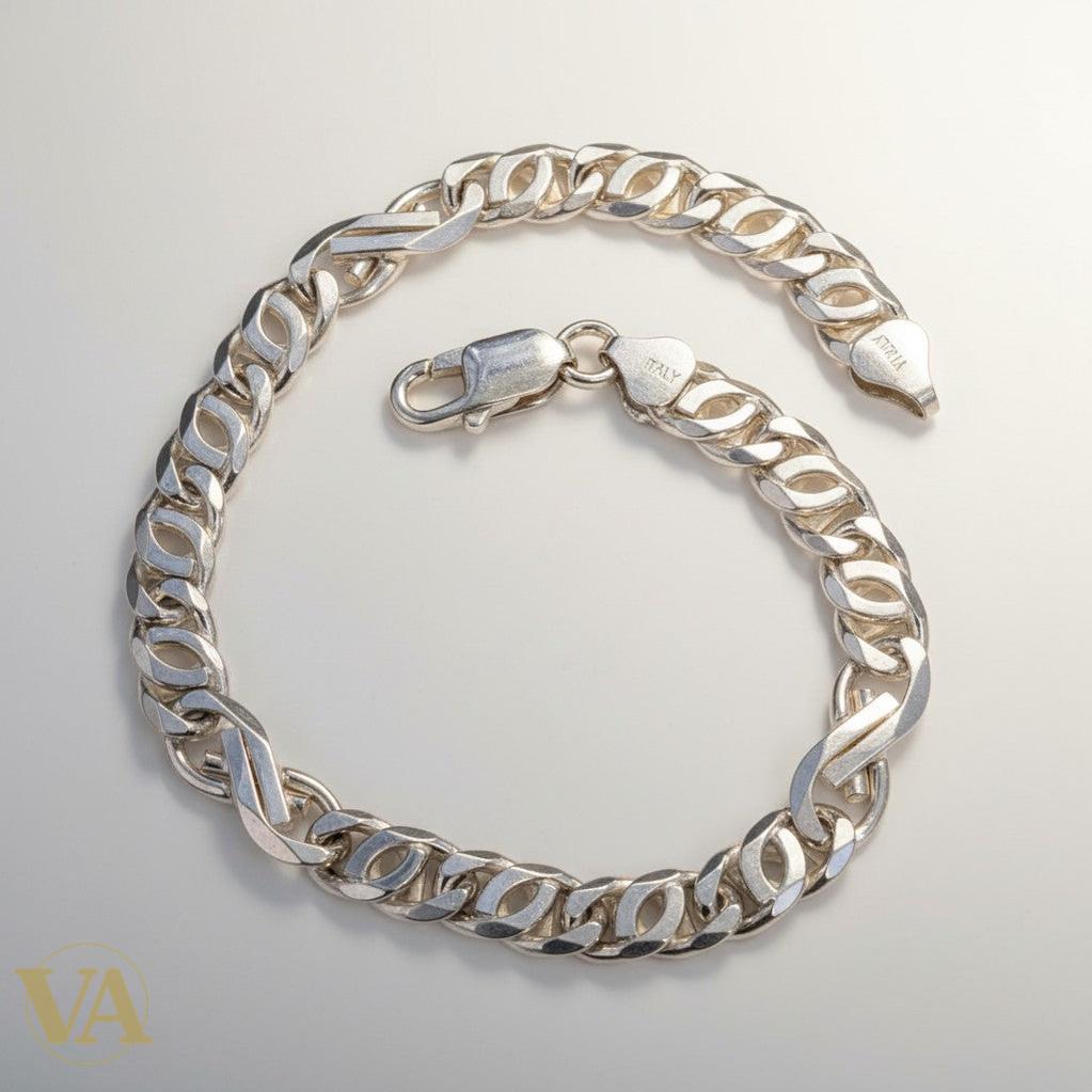Bracelet Homme Argent 925 Massif – Maille Marine 24cm | Bijoux Vindicta
