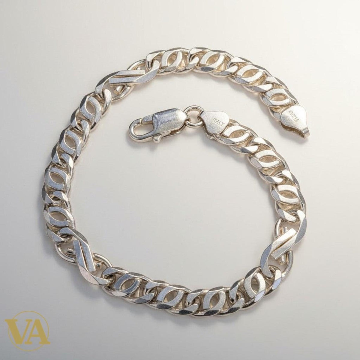 Bracelet Homme Argent 925 Massif – Maille Marine 24cm