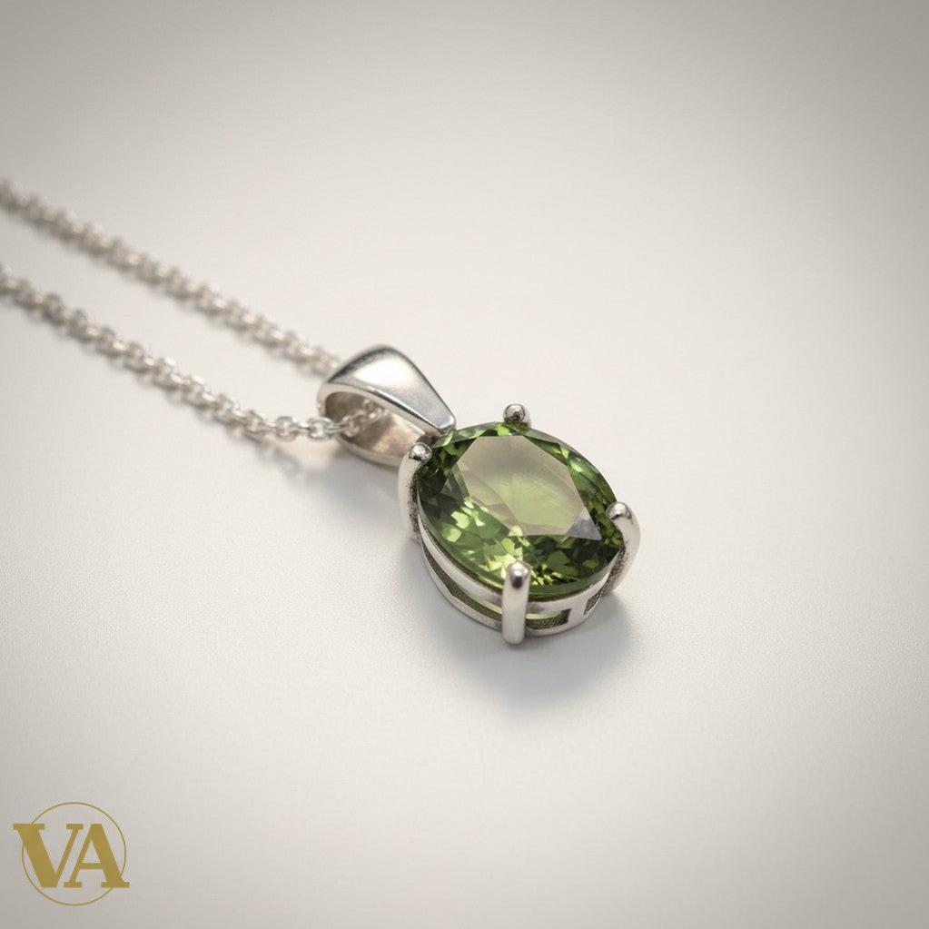 Collier Femme Sultanite Argent 925 - Pendentif Pierre Caméléon Changeante | Bijoux Vindicta