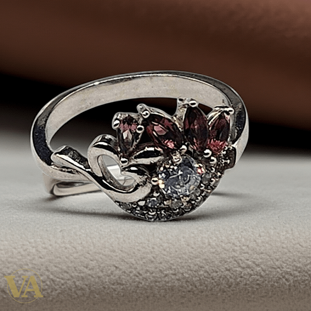 Bague Femme Argent 925 – Fleur Améthyste & Zircon - Argent 925 - Vindicta