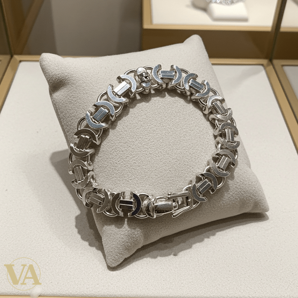 Bracelet Homme Argent 925 – Maille Large 11 mm Architecturale - Argent 925 - Vindicta