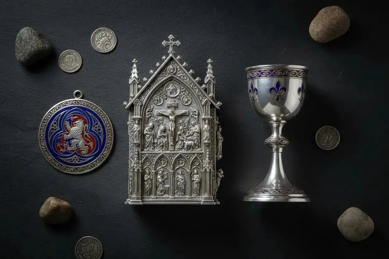 L'Orfèvrerie Française du Moyen Âge : Abbayes, Reliquaires et Argent 925-Vindicta : Bijoux Argent 925 Massif, Luxe et Héritage
