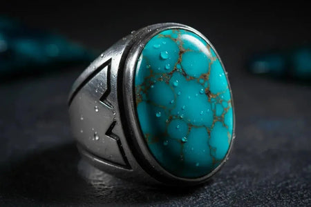 Bague Homme Turquoise Argent 925 — La Pierre des Guerriers