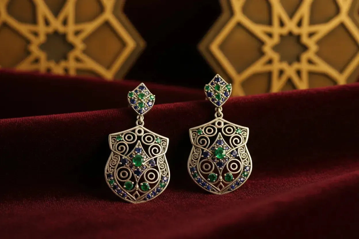 Boucles d'Oreilles Andalouses Argent 925 : Héritage et Modernité-Vindicta : Bijoux Argent 925 Massif, Luxe et Héritage
