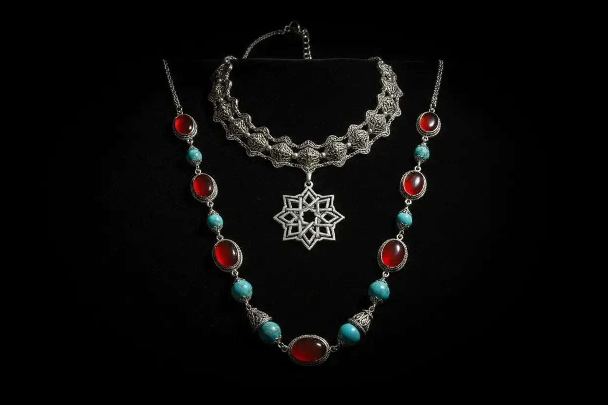 Colliers Andalous Argent 925 : Du Pendentif au Ras-de-Cou-Vindicta : Bijoux Argent 925 Massif, Luxe et Héritage