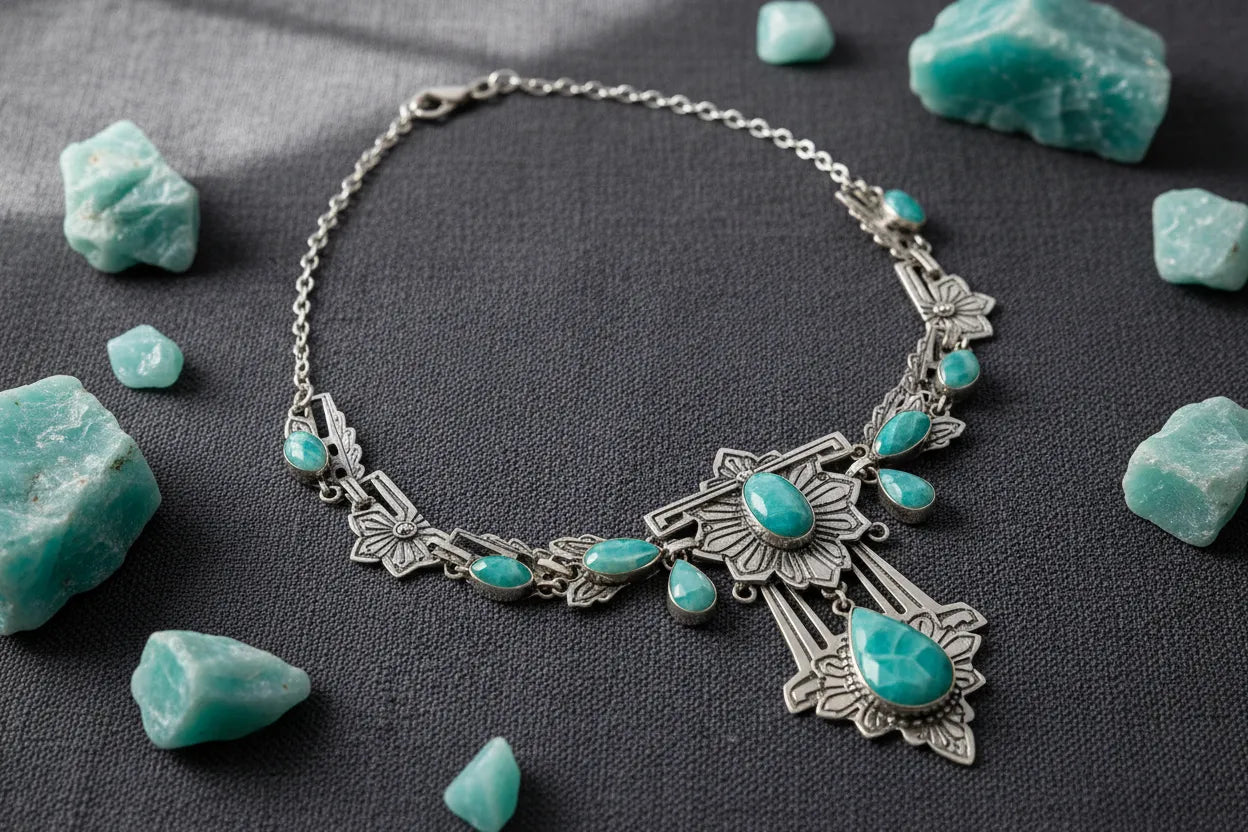 Amazonite : Vertus, Signification et Bijoux en Argent 925-Vindicta : Bijoux Argent 925 Massif, Luxe et Héritage