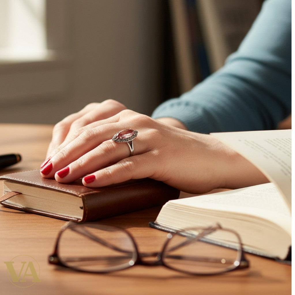 Bague Femme Argent 925 Sultanite & Marcassite