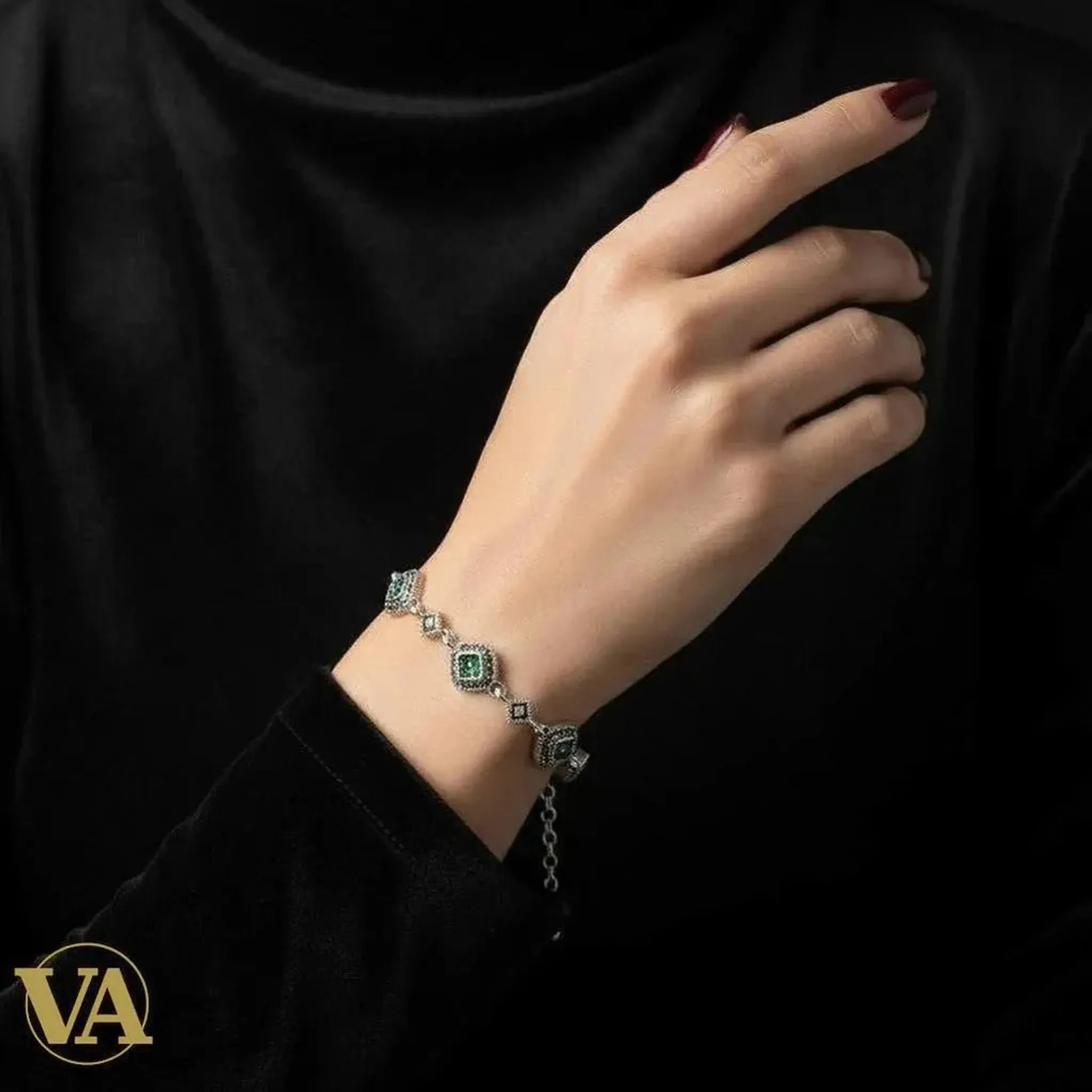 Bracelet femme en argent 925 avec marcassite | Bijoux Vindicta
