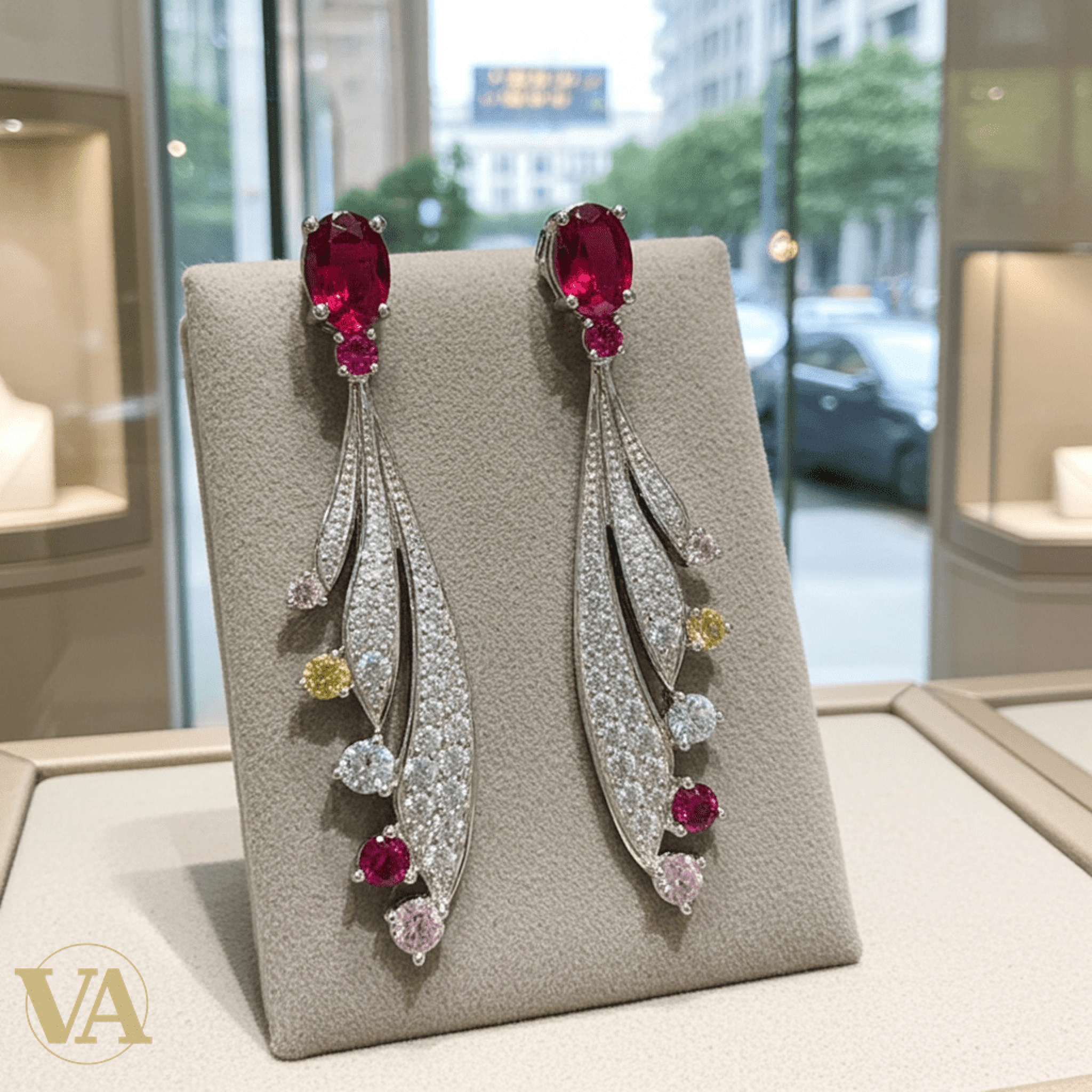 Boucles d’oreilles femme argent 925 pierres multicolores – Design feuille élégant-Vindicta : Bijoux Argent 925 Massif, Luxe et Héritage