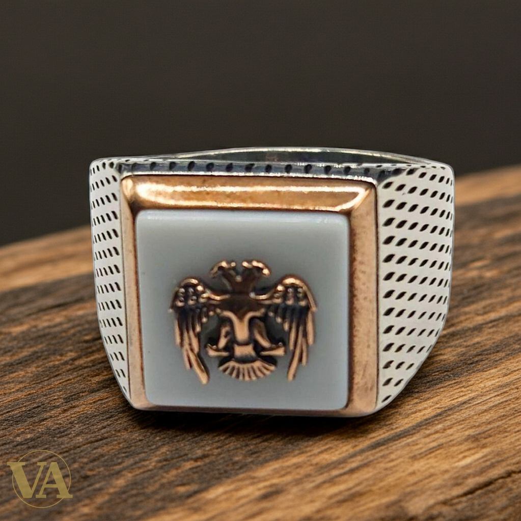 Bague homme argent 925 sceau aigle carré-Vindicta : Bijoux Argent 925 Massif, Luxe et Héritage