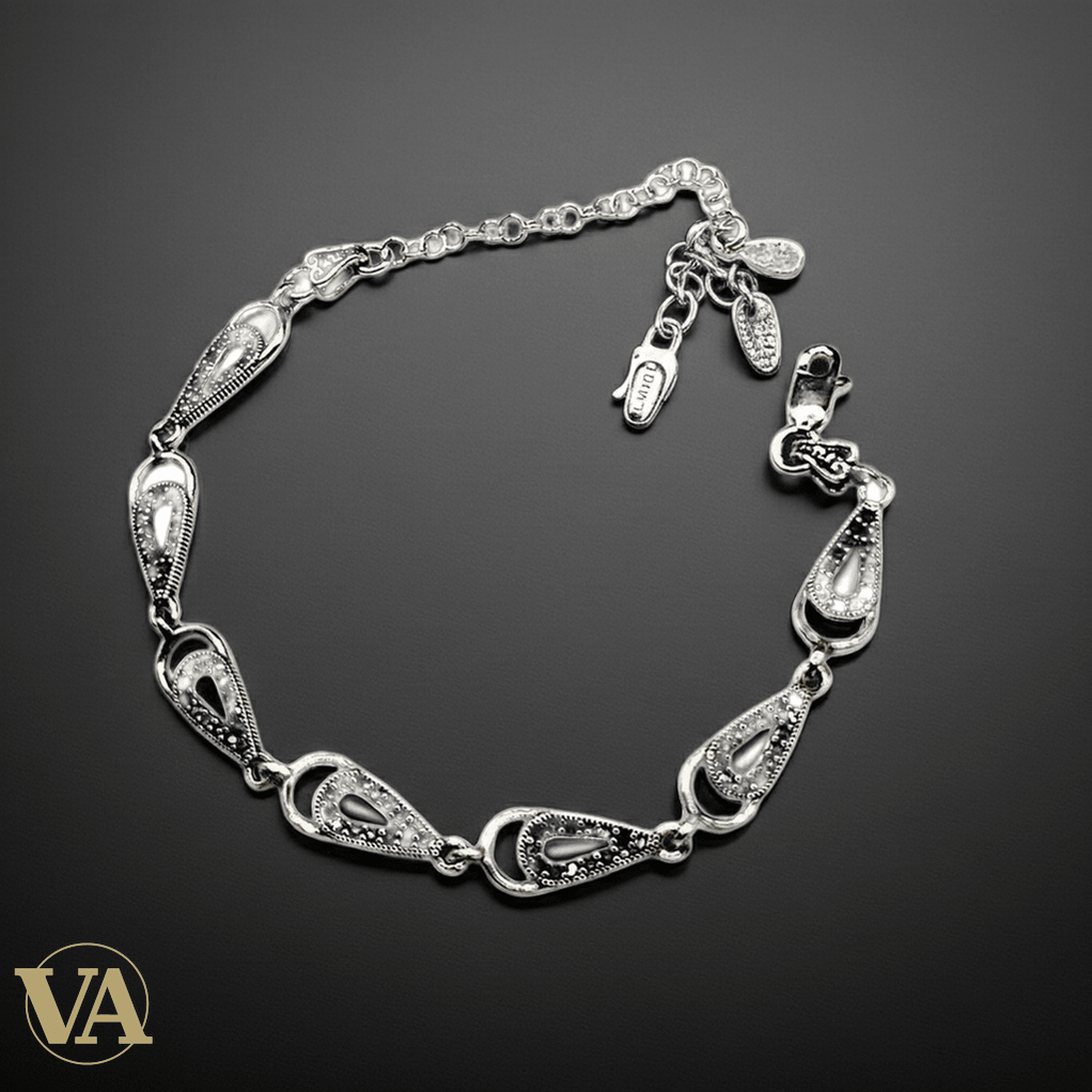 Bracelet Femme argent 925 & marcassite - Argent 925 - Vindicta
