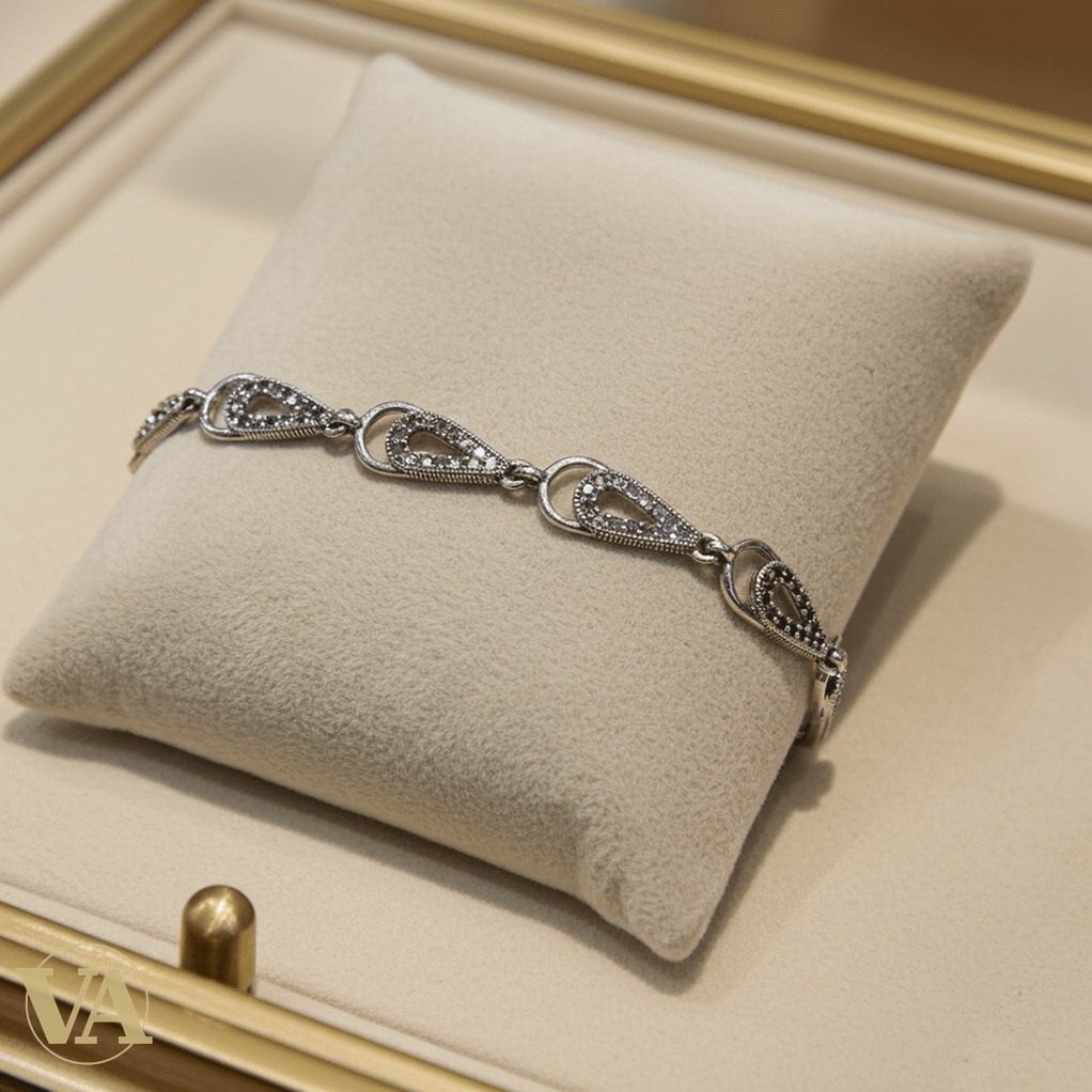 Bracelet Femme argent 925 & marcassite - Argent 925 - Vindicta