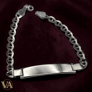 Bracelet Homme Argent 925 – Maille Fine & Plaque 38 mm