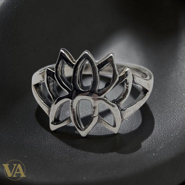 Bague femme argent 925 Lotus ajouré