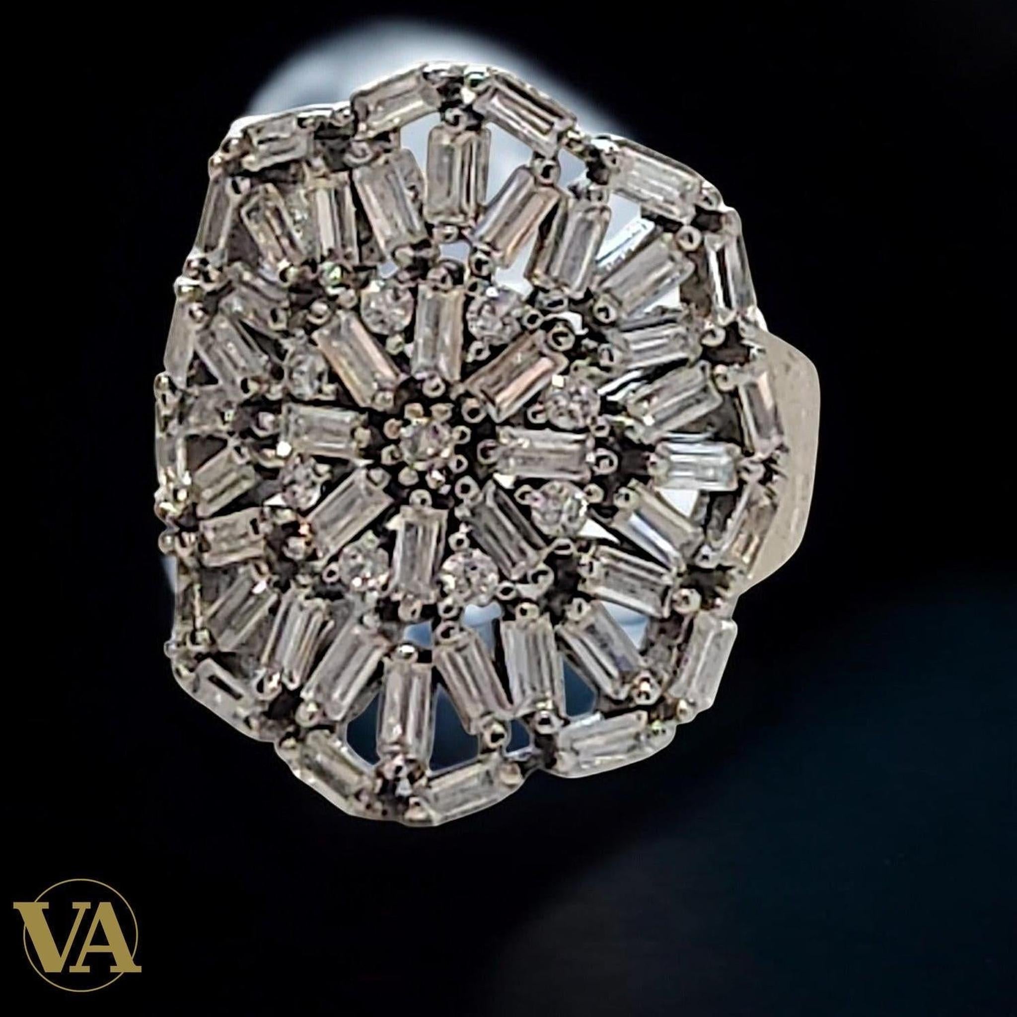 Bague Femme Argent 925 Pavée de Zirconiums – Design Joaillerie Étincelant | Bijoux Vindicta