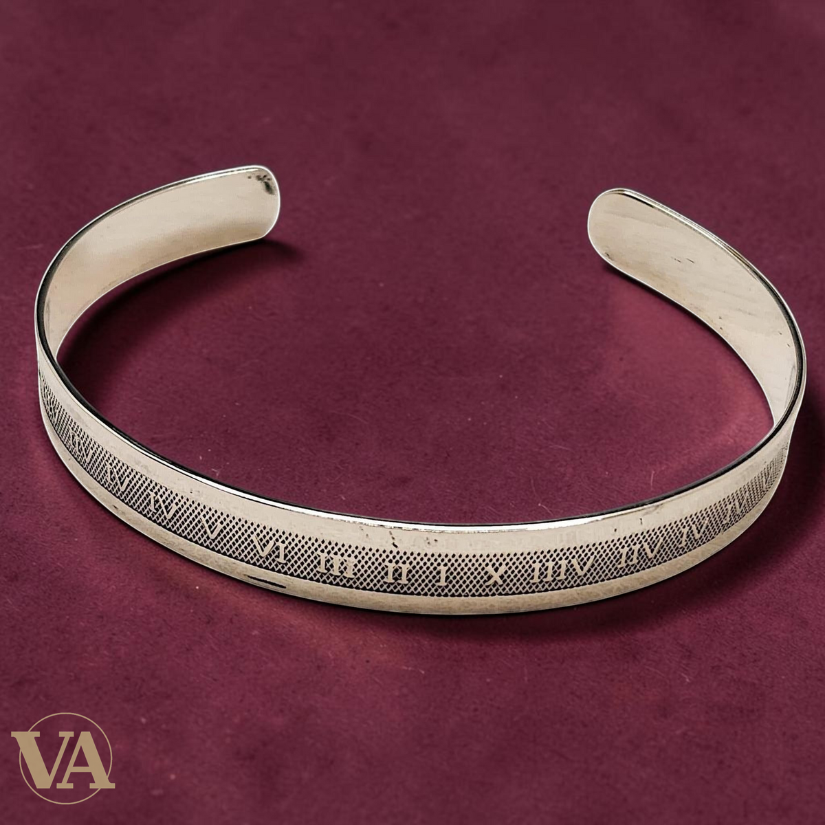 Bracelet Jonc Femme Argent 925 – Gravure Romaine