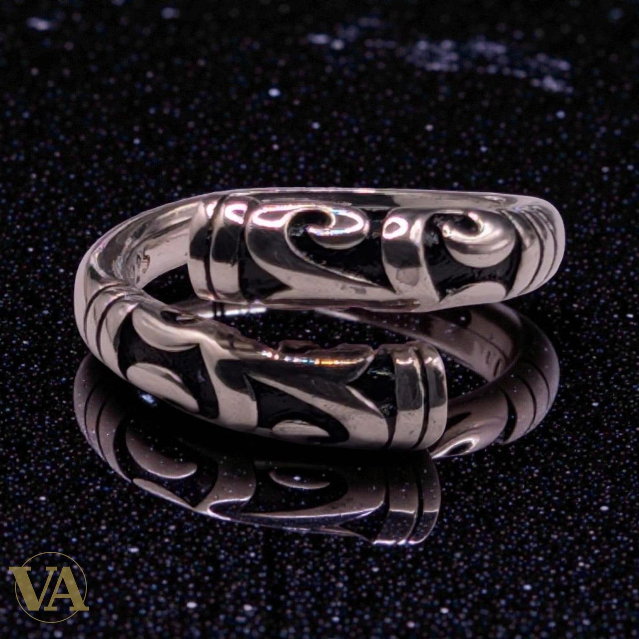 Bague Femme Argent 925 Spirales Ajourées - Design Volutes | Bijoux Vindicta