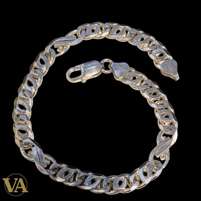 Bracelet Homme Argent 925 Massif – Maille Marine 24cm