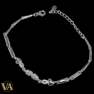 Bracelet Femme Argent 925 – Maillons et Motifs Sertis