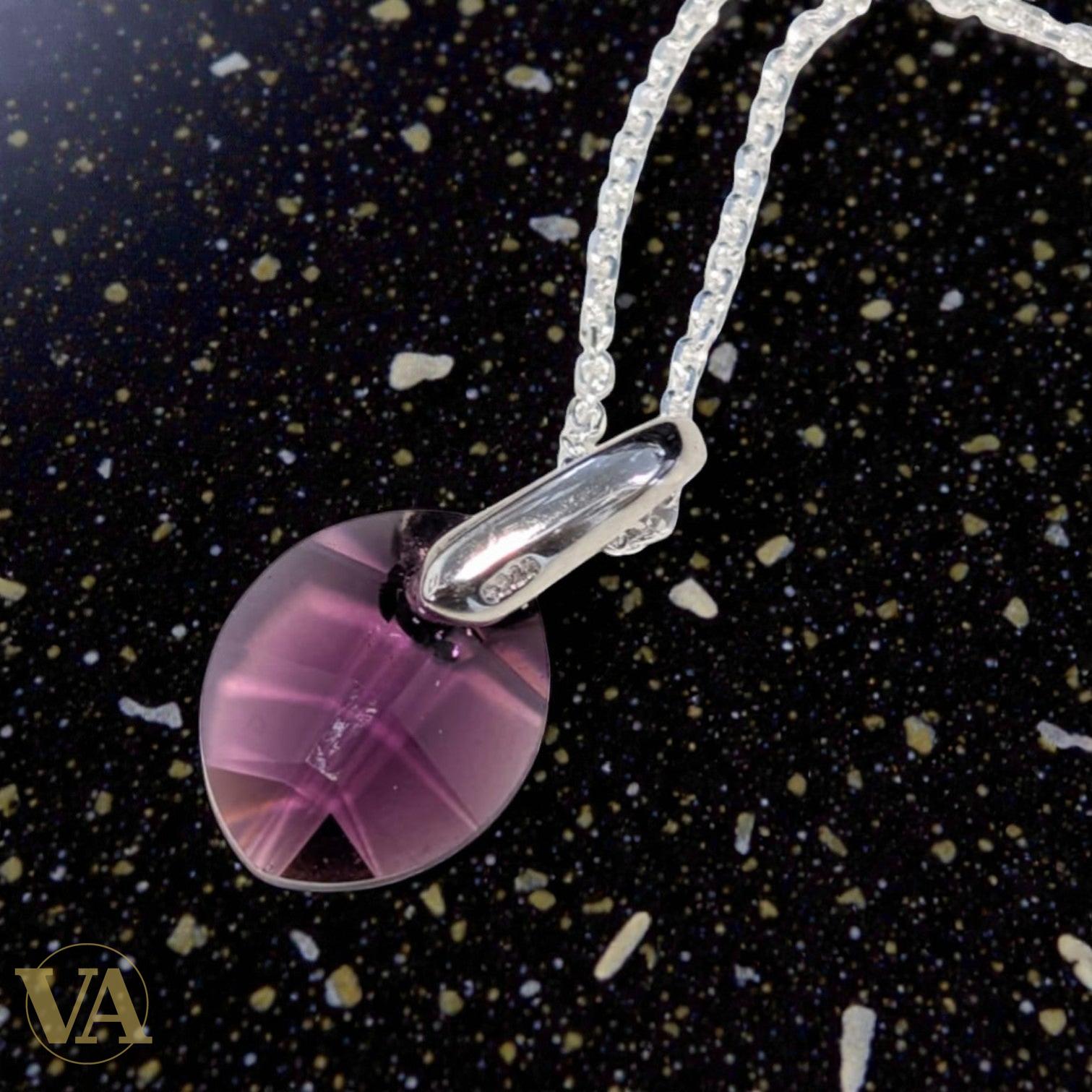 Collier Améthyste Argent 925 - Pendentif Pierre Naturelle Violette