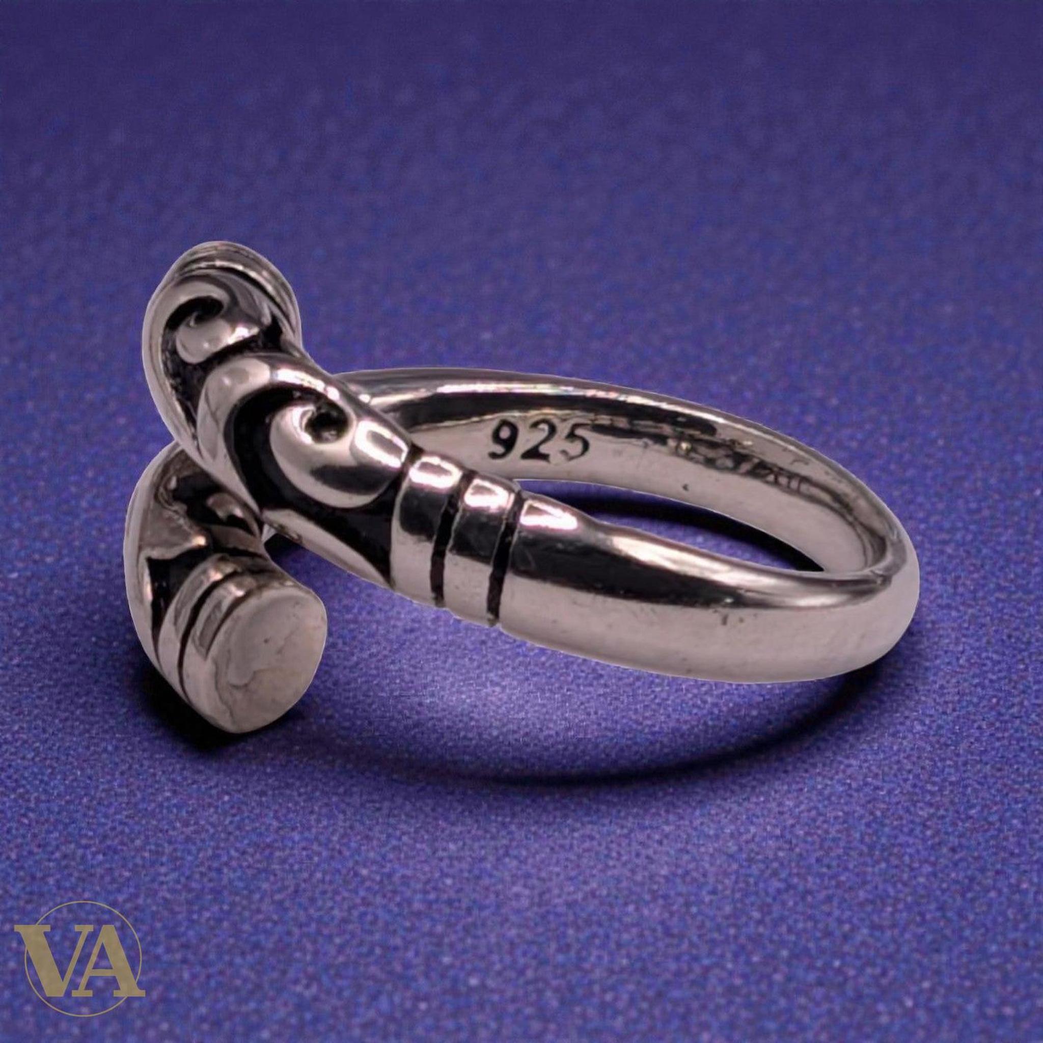 Bague Femme Argent 925 Spirales Ajourées - Design Volutes | Bijoux Vindicta