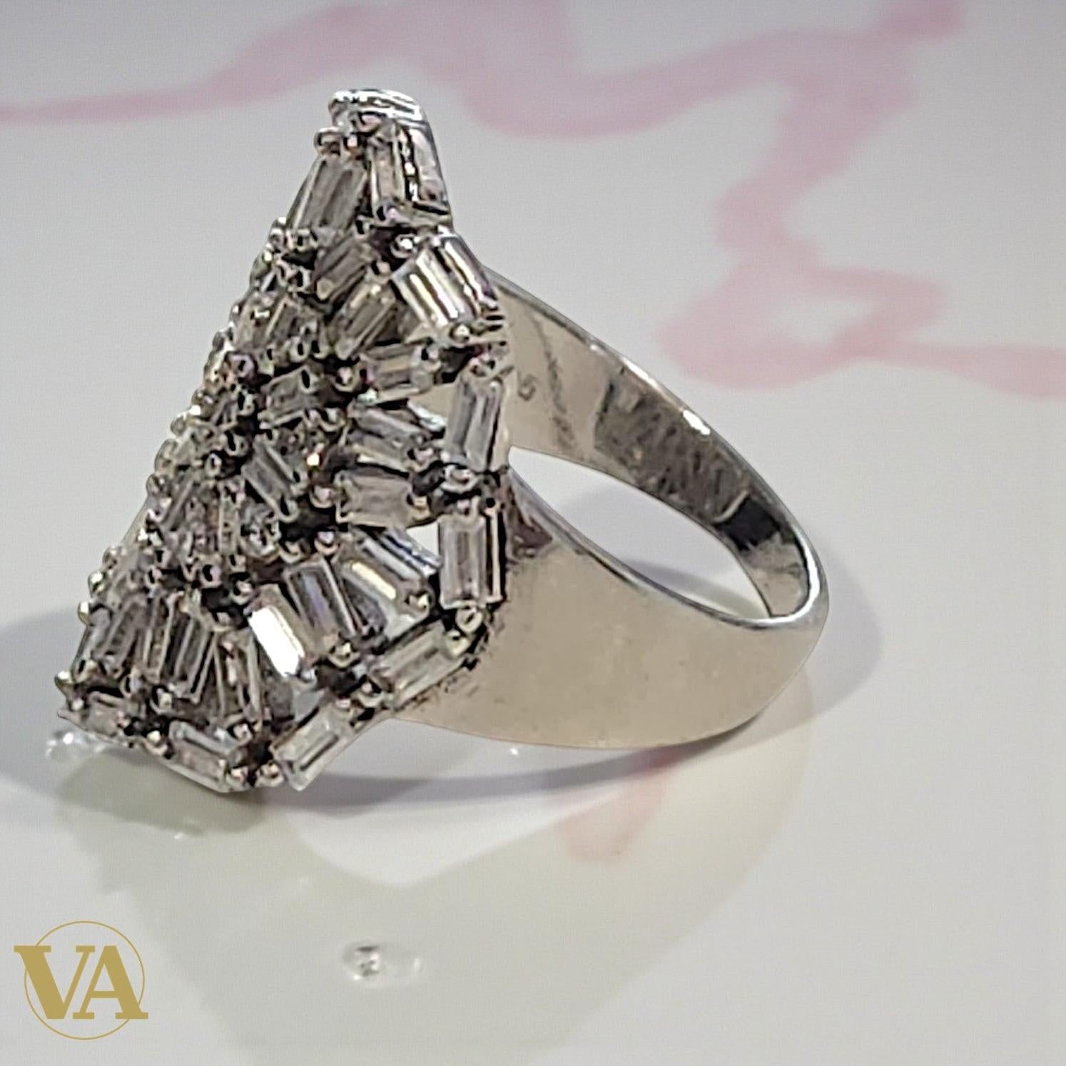 Bague Femme Argent 925 Pavée de Zirconiums – Design Joaillerie Étincelant | Bijoux Vindicta