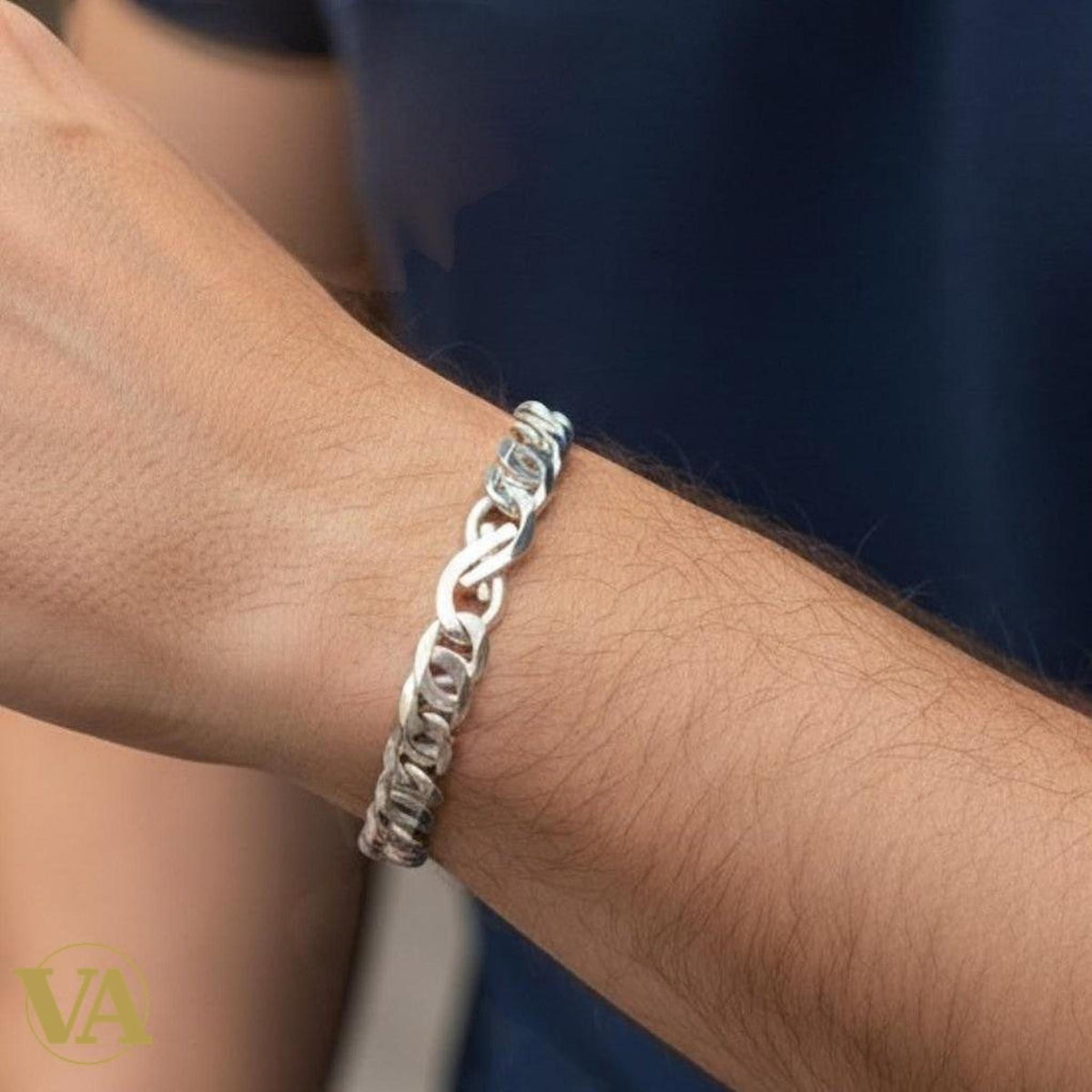 Bracelet Homme Argent 925 Massif – Maille Marine 24cm