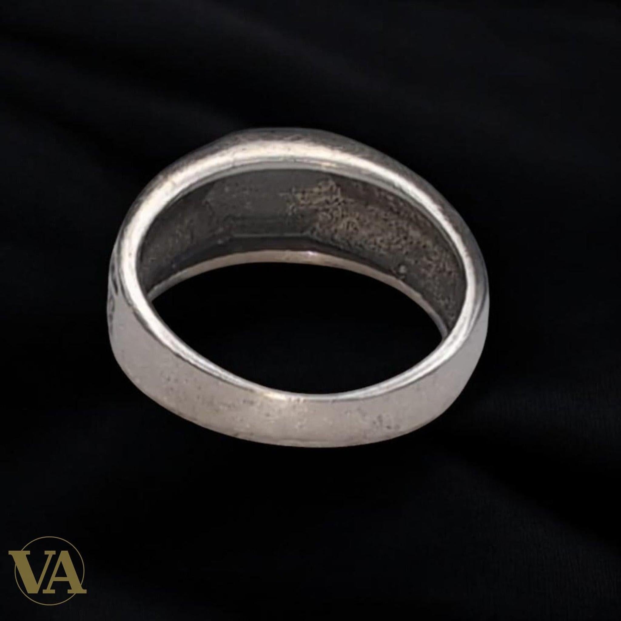 Bague Homme Argent 925 Marcassites – Motifs Géométriques - Argent 925 - Vindicta