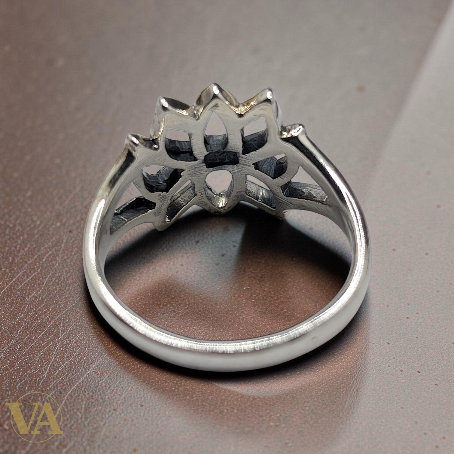 Bague femme argent 925 Lotus ajouré