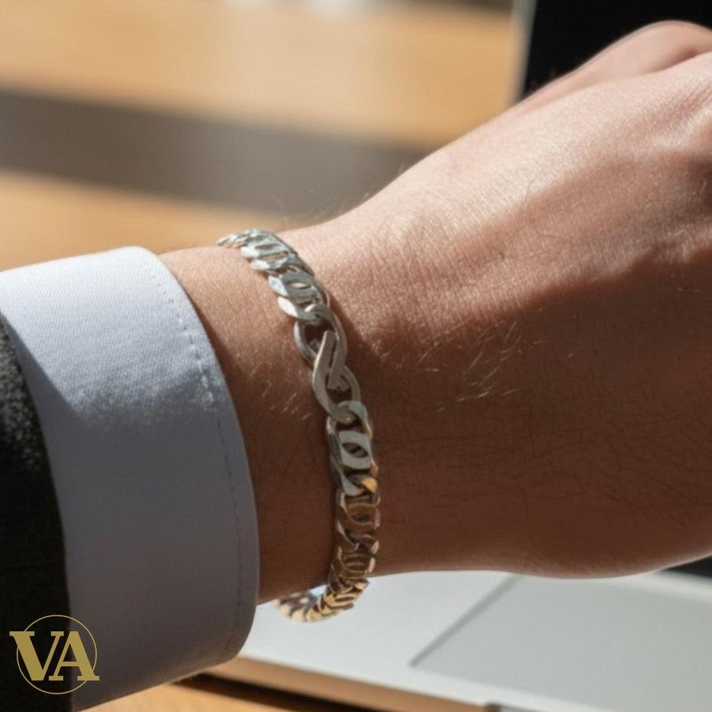 Bracelet Homme Argent 925 Massif – Maille Marine 24cm | Bijoux Vindicta