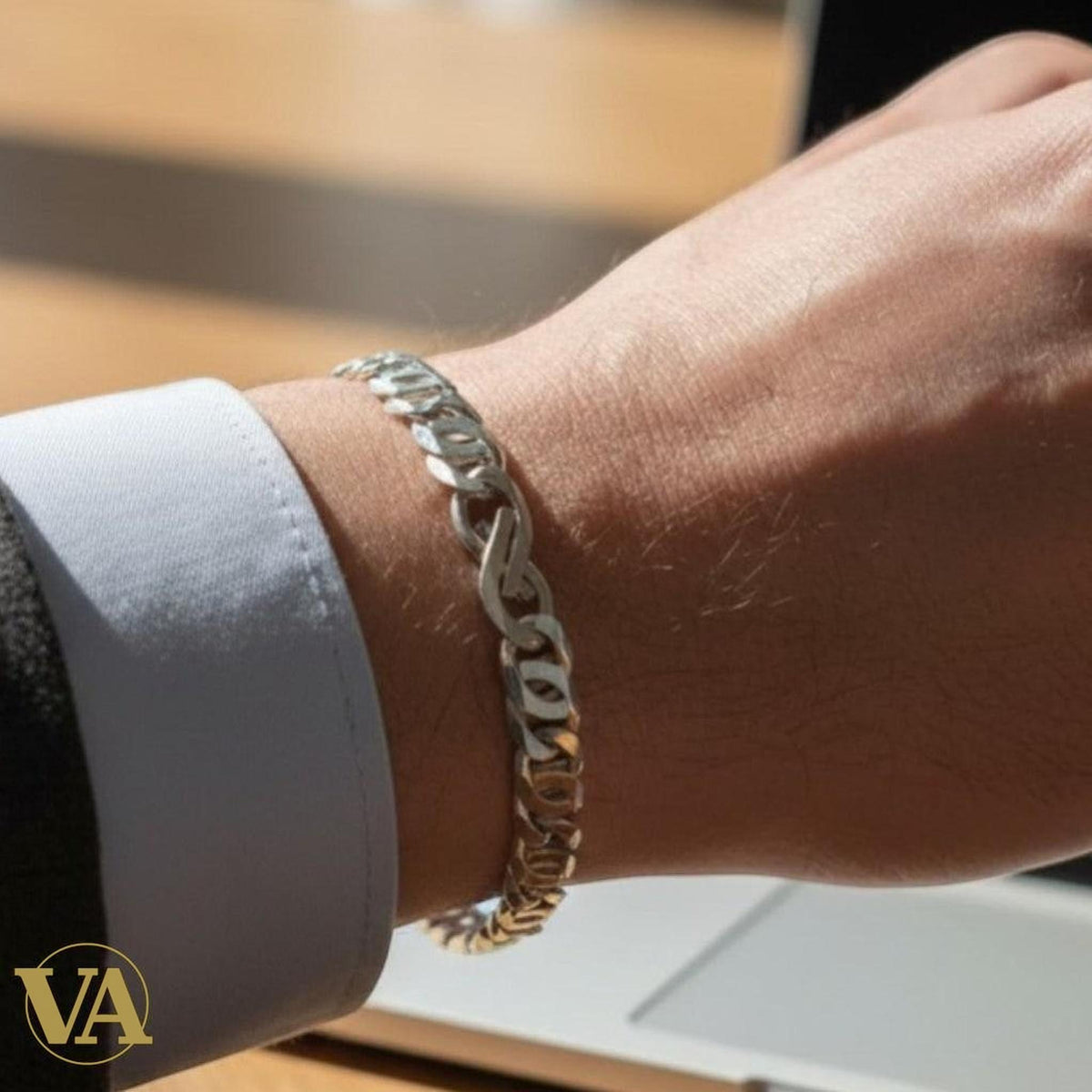 Bracelet Homme Argent 925 Massif – Maille Marine 24cm