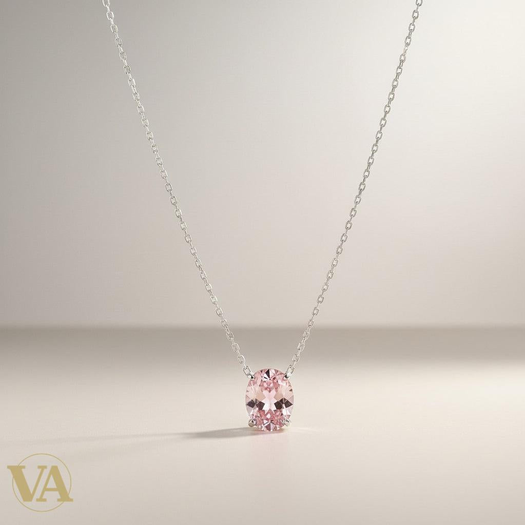 Collier Femme Argent 925 Améthyste Rose – Pendentif Solitaire-Vindicta : Bijoux Argent 925 Massif, Luxe et Héritage