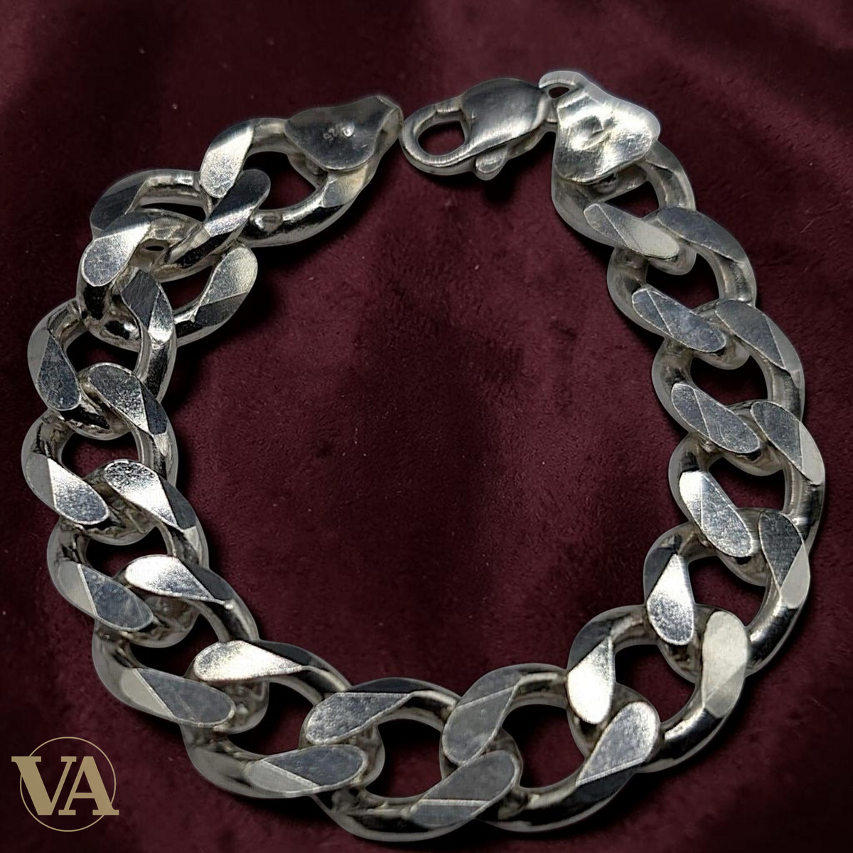 Bracelet Homme en Argent 925 – Maille Gourmette Large