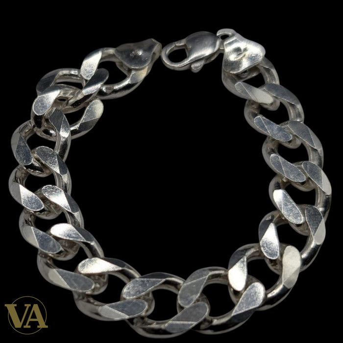 Bracelet Homme en Argent 925 – Maille Gourmette Large