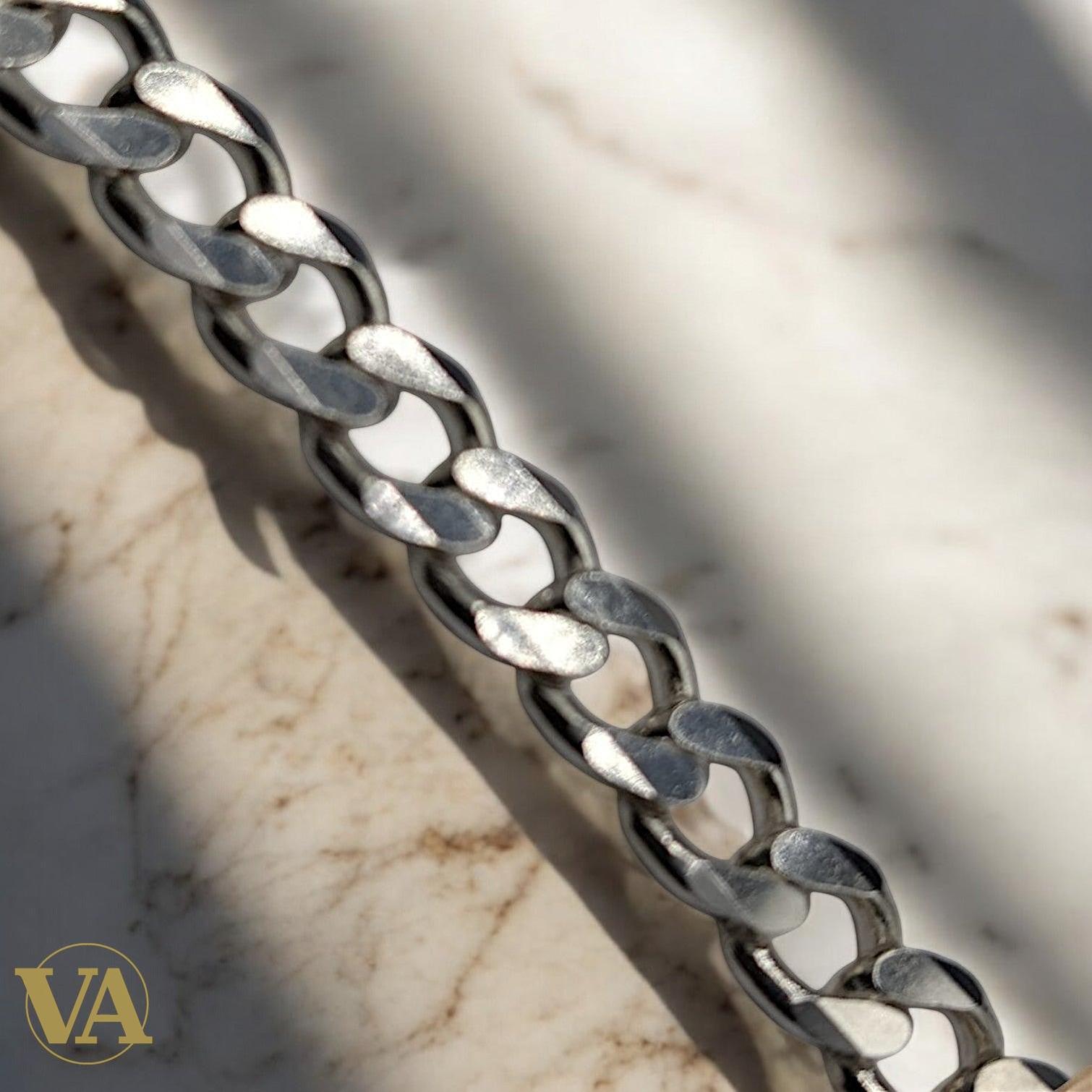 Bracelet Homme en Argent 925 – Maille Gourmette Large | Bijoux Vindicta