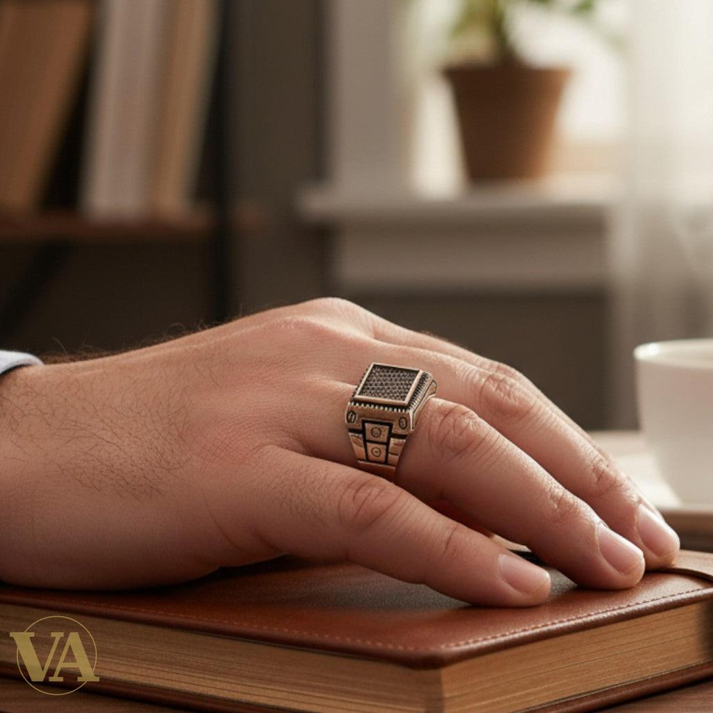 Bague Homme Argent 925 – Sertie d’Oxyde de Zirconium