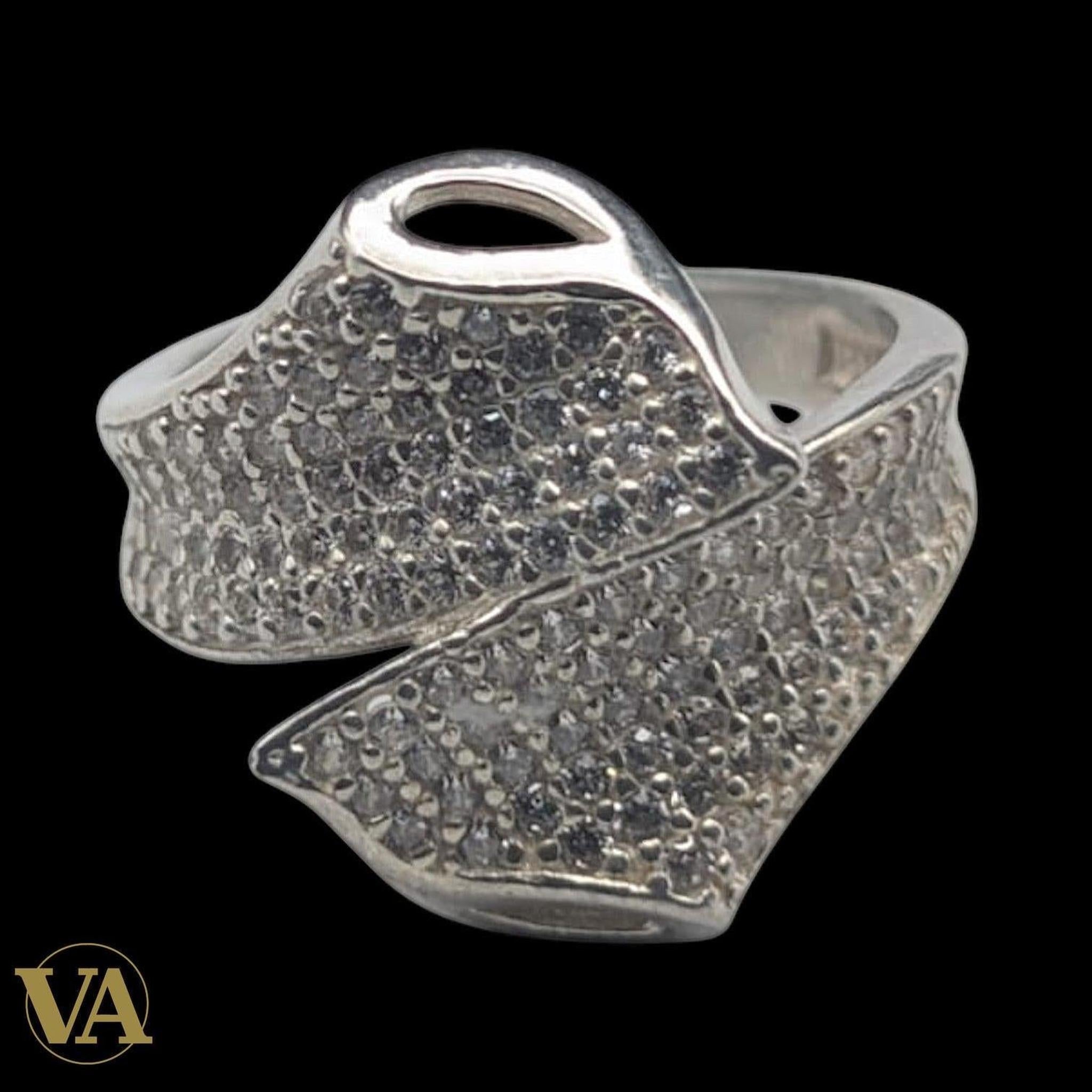 Bague Femme Florale en Argent 925 – Oxydes de Zirconium - Argent 925 - Vindicta