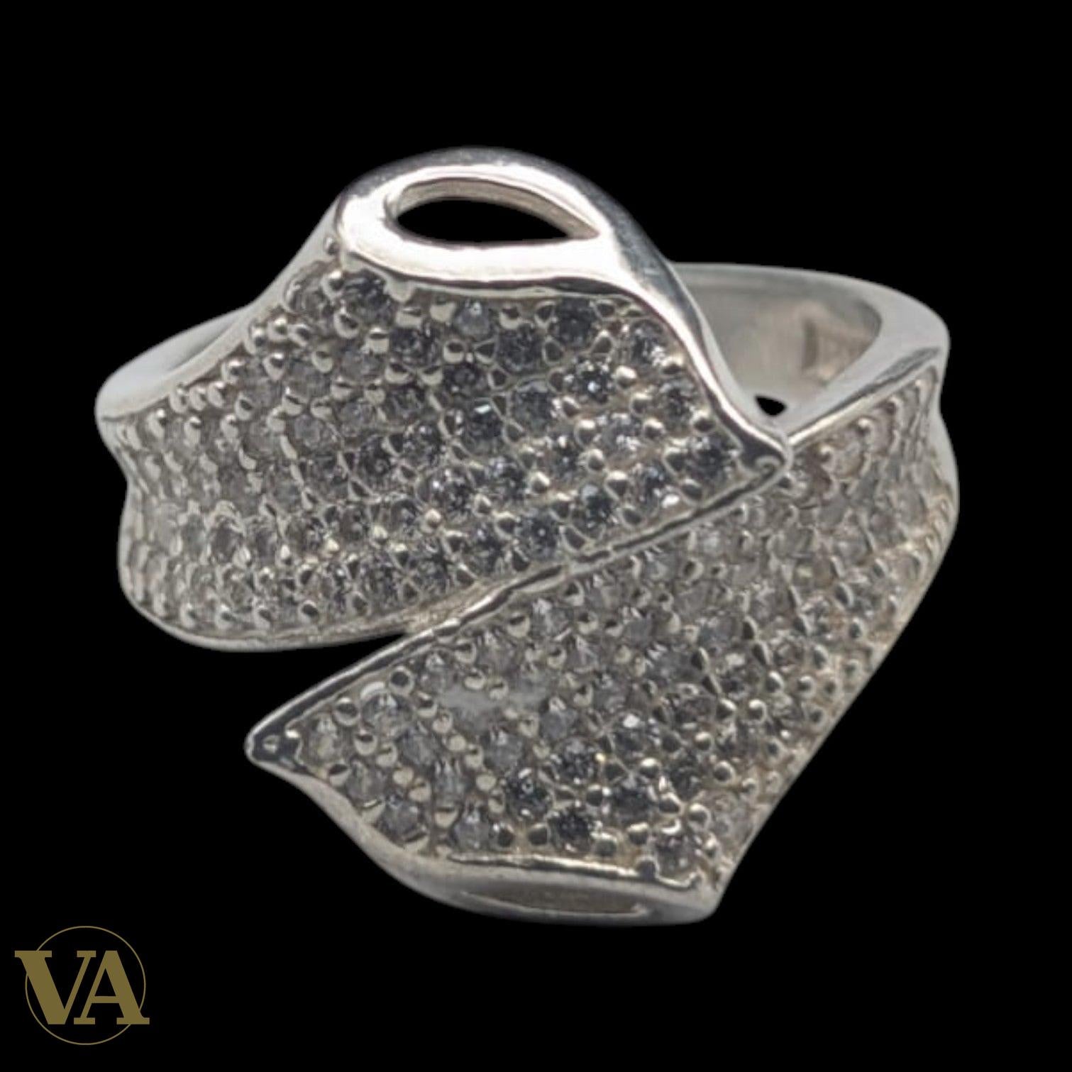 Bague Femme Florale en Argent 925 – Oxydes de Zirconium