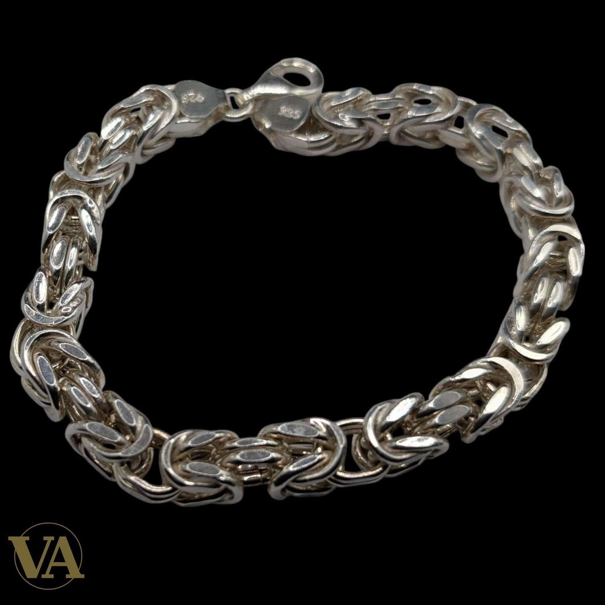 Bracelet Homme Argent 925 – Maille Tressée Large 8 mm - Argent 925 - Vindicta