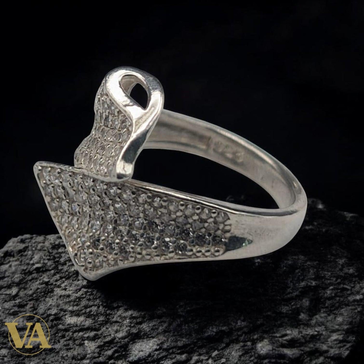 Bague Femme Florale en Argent 925 – Oxydes de Zirconium | Bijoux Vindicta