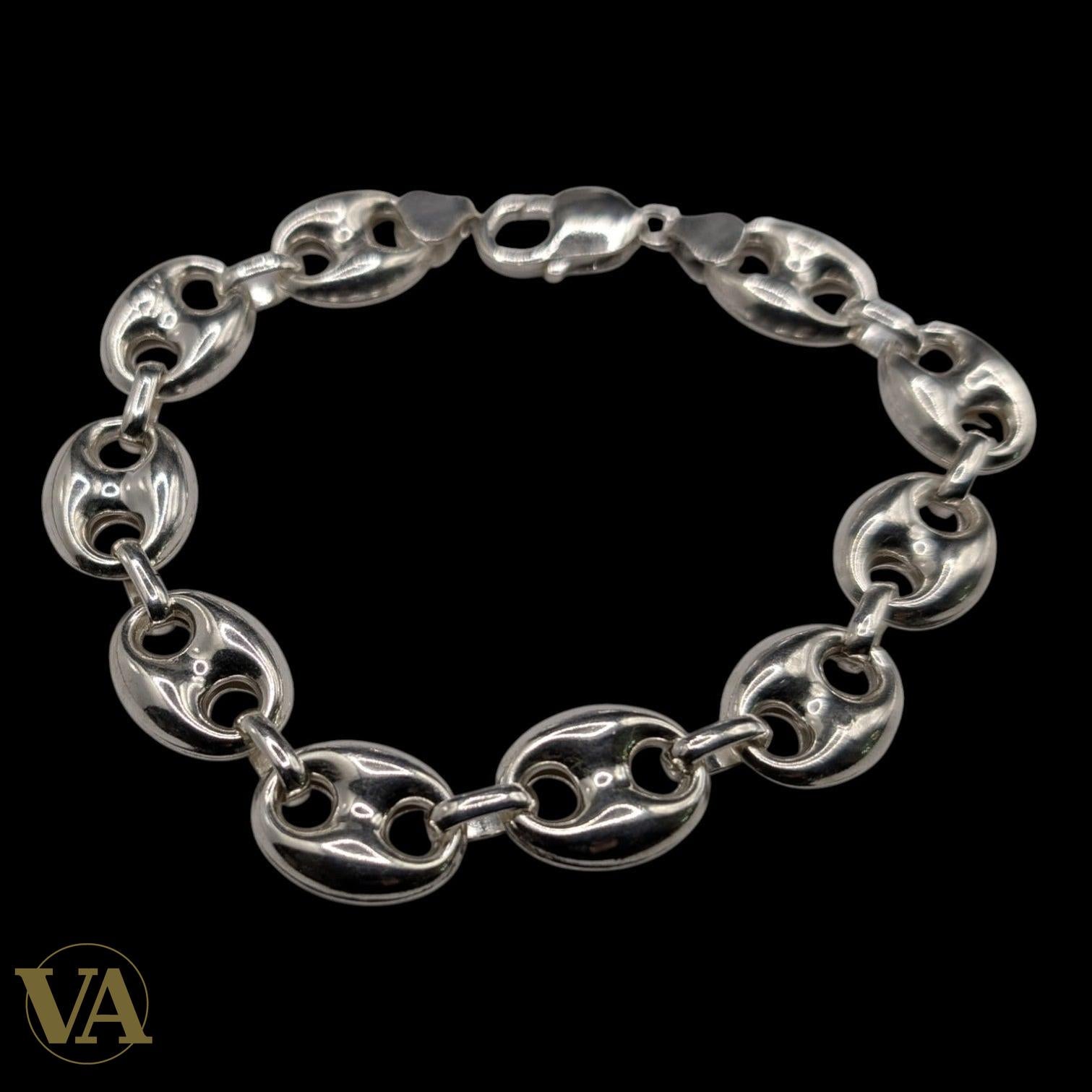 Bracelet Homme Argent 925 – Maille Large 14 mm