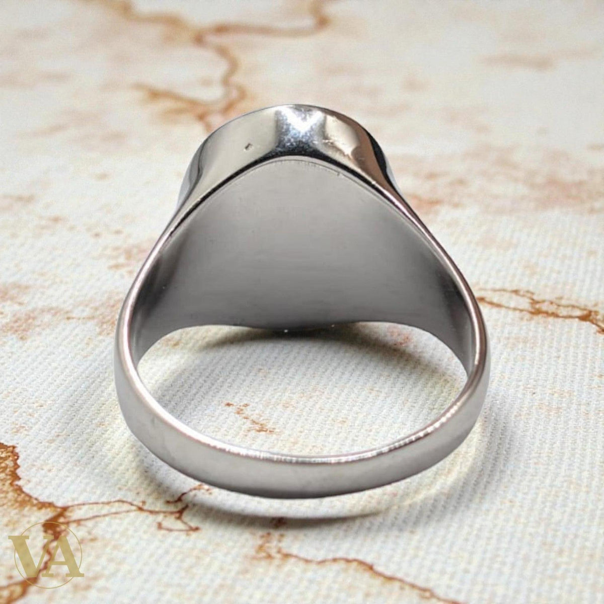 Bague homme argent 925 – Nacre Irisée & Anneau Minimaliste