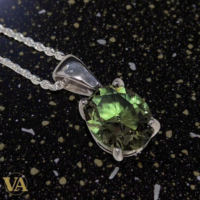 Collier Sultanite Argent 925 - Pendentif Pierre Caméléon Changeante