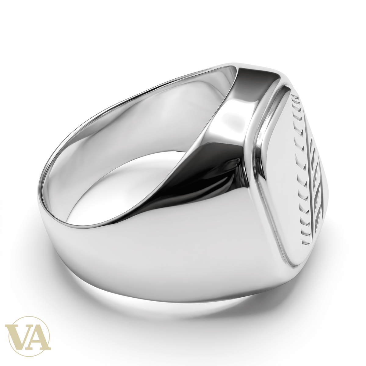 Chevalière Homme Argent 925 – Plateau Carré & Gravure Géométrique-Vindicta : Bijoux Argent 925 Massif, Luxe et Héritage