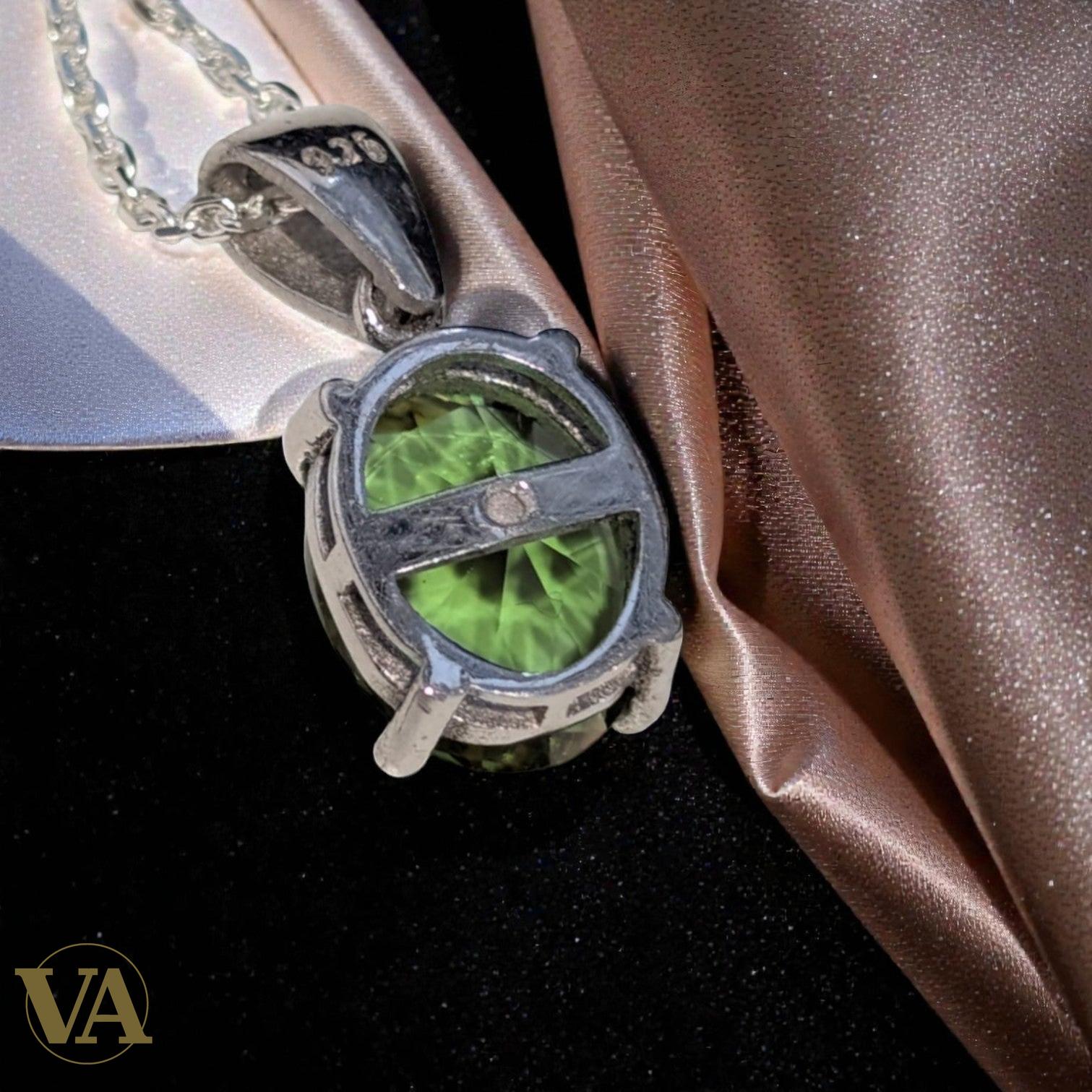 Collier Sultanite Argent 925 - Pendentif Pierre Caméléon Changeante