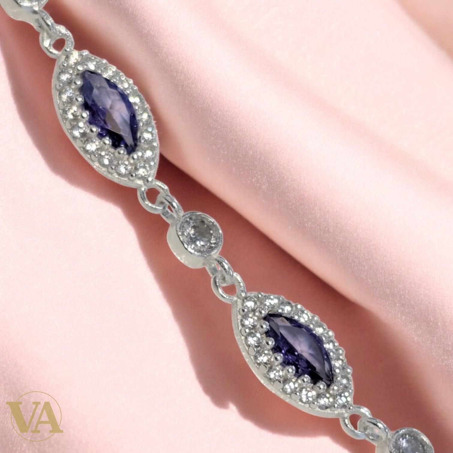 Bracelet Femme Argent 925 Améthyste – Élégance Naturelle