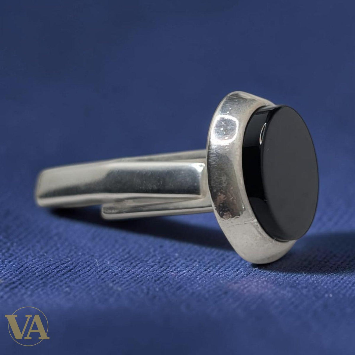 Boutons de manchette homme argent 925 et onyx noir ronds - Argent 925 - Vindicta