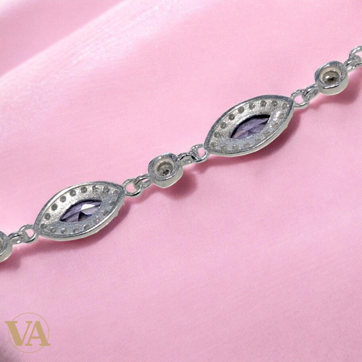 Bracelet Femme Argent 925 Améthyste – Élégance Naturelle