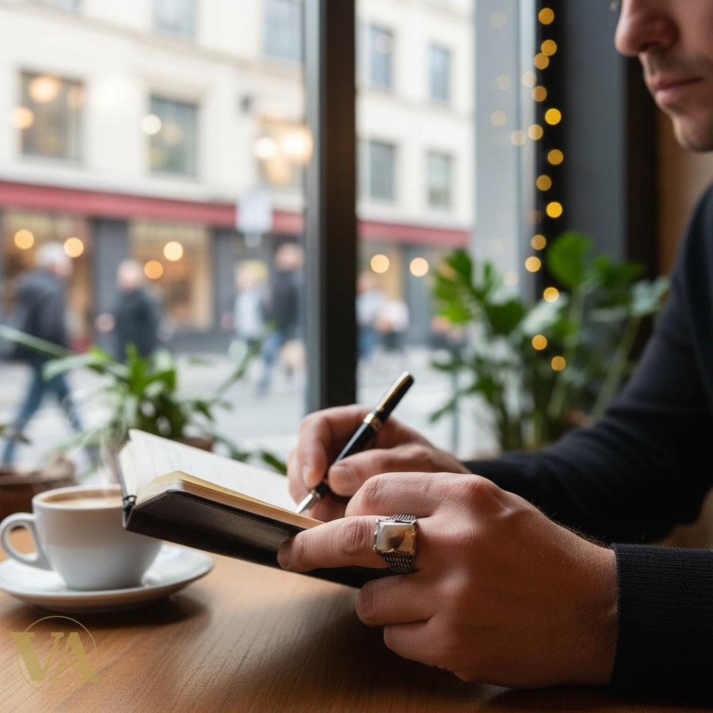 Bague Homme en Argent 925 & Agate Naturelle – Griffes Sculptées