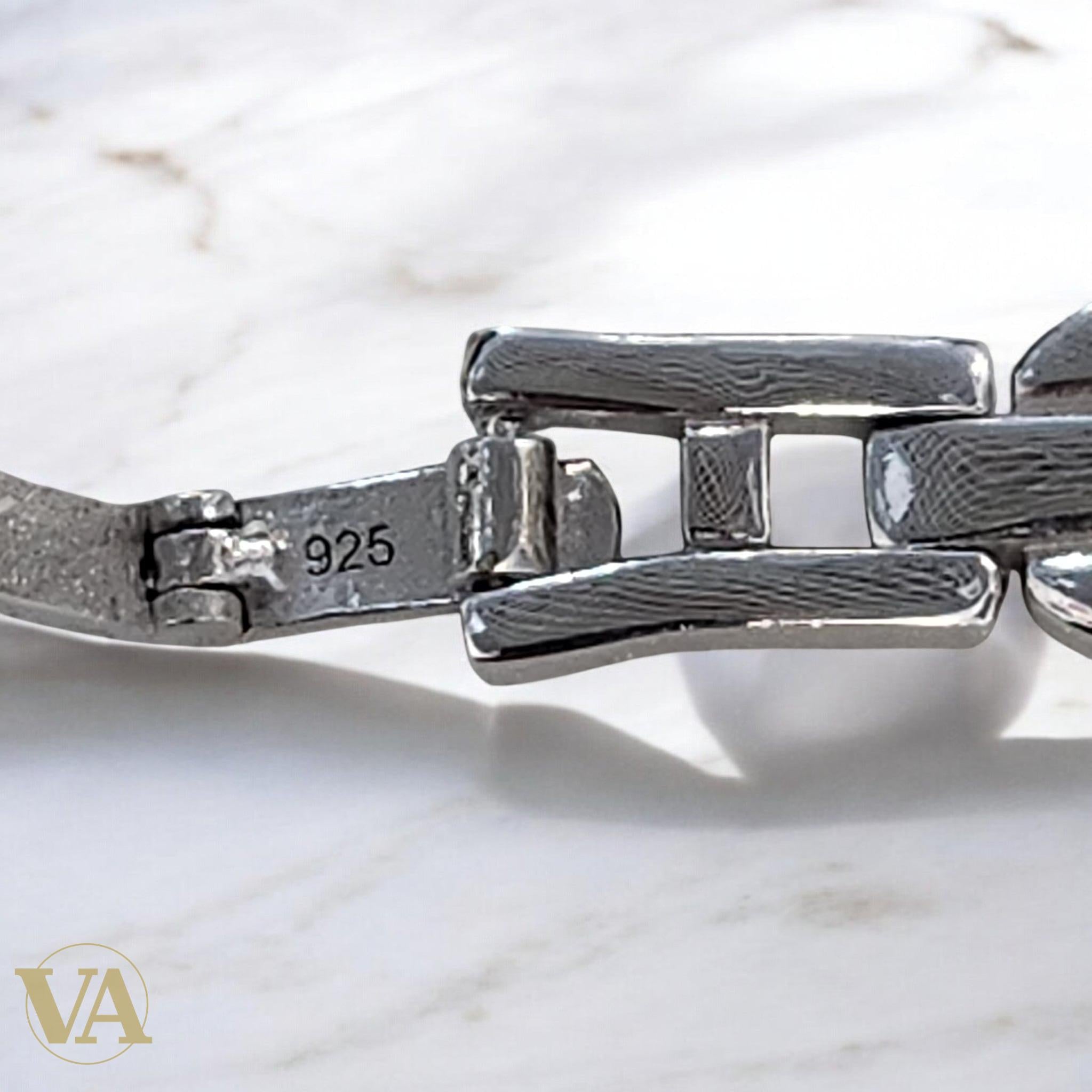 Montre Femme Argent 925 – Cadran Rond & Maillons Sculptés